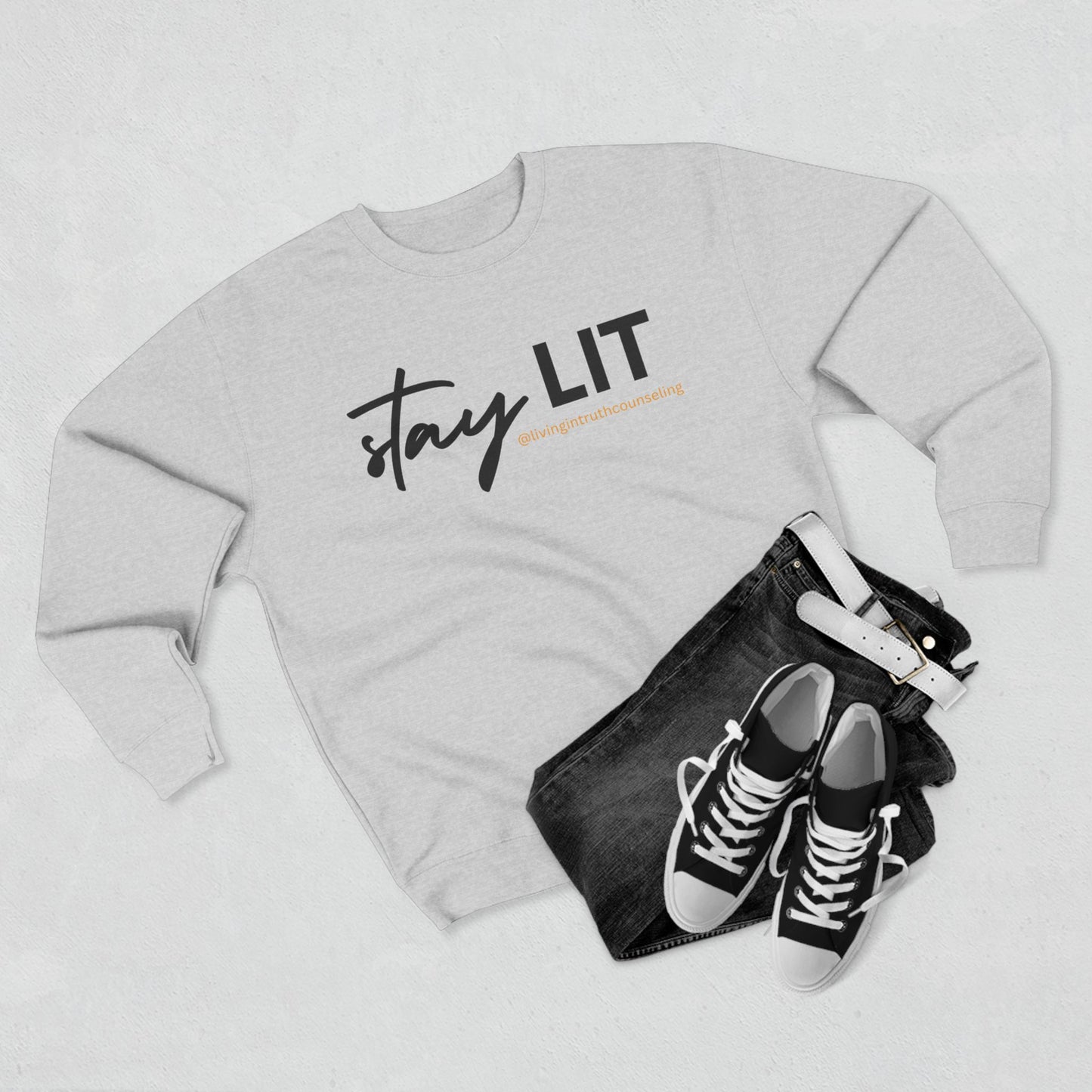STAY LIT Unisex Crewneck Sweatshirt