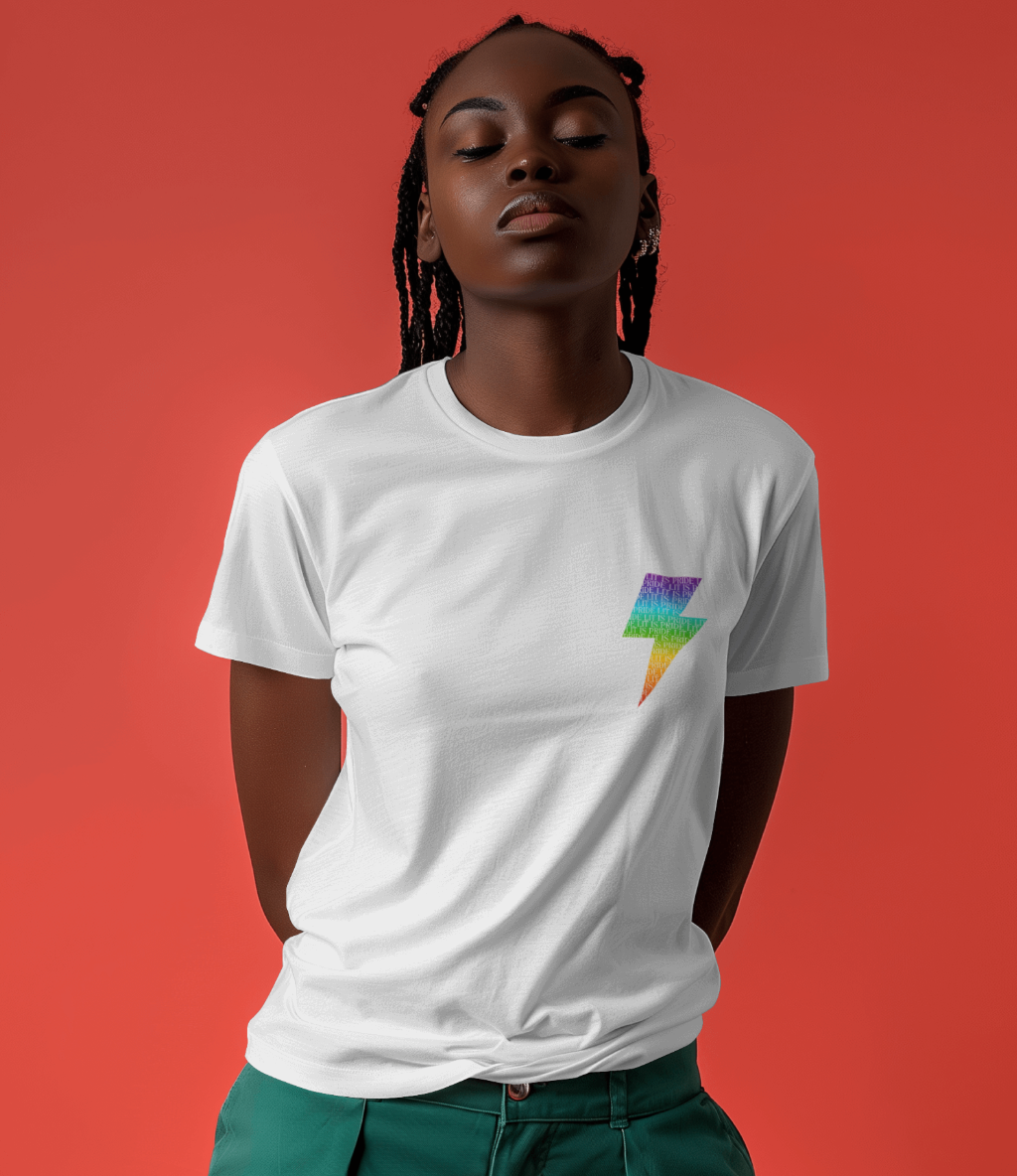 LIT IS PRIDE Lightning Bolt Tee
