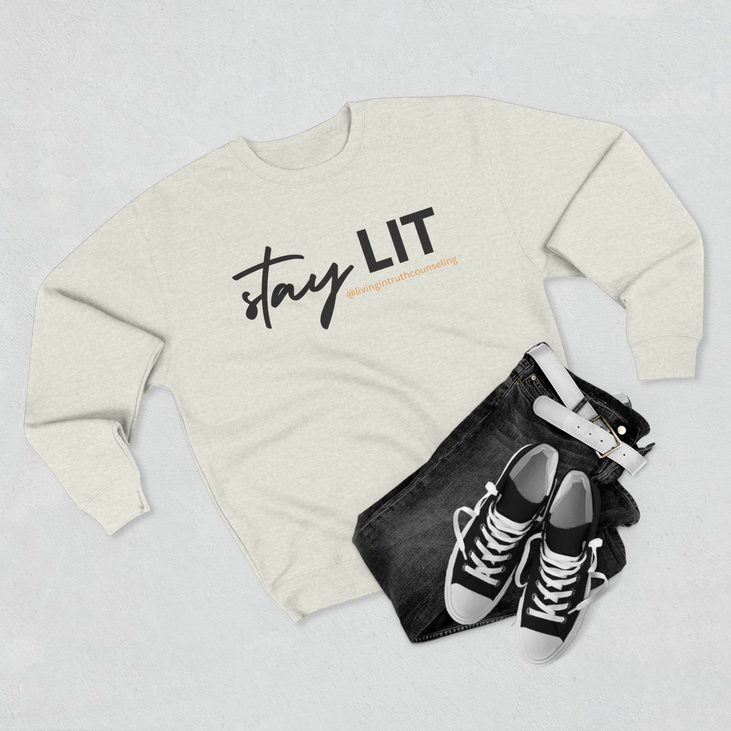 STAY LIT Unisex Crewneck Sweatshirt