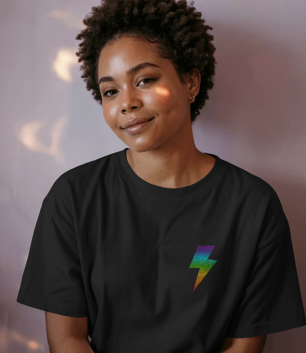 LIT IS PRIDE Lightning Bolt Tee