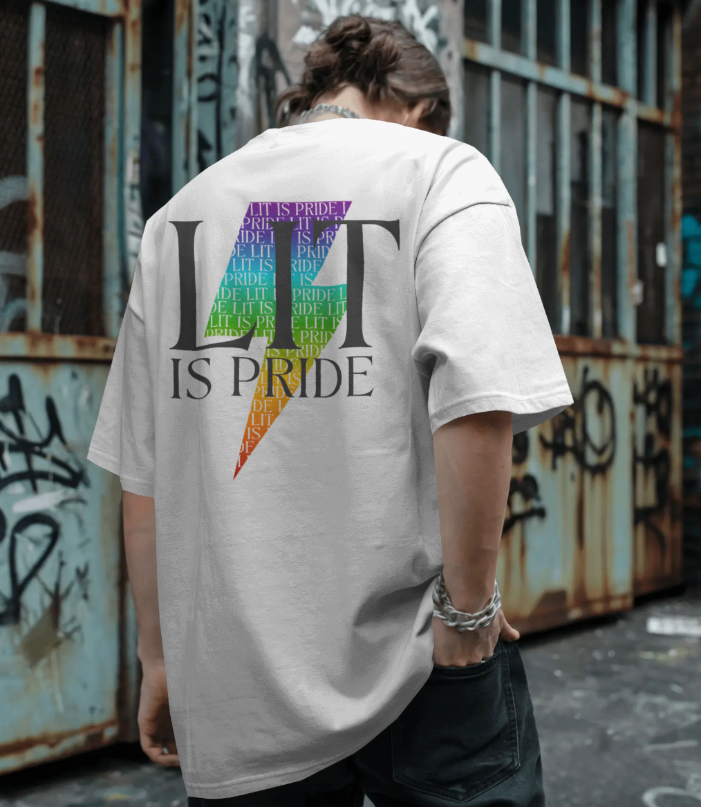 LIT IS PRIDE Lightning Bolt Tee