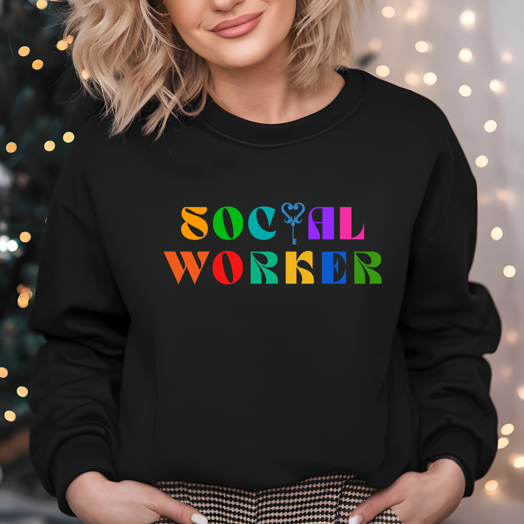 Social Worker Shirt | Multicolor Social Work Tee | Social Worker Gift
