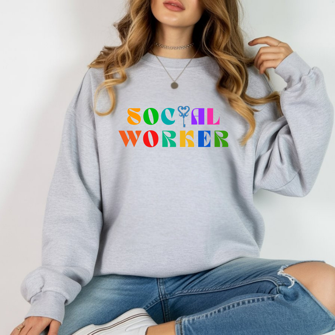 Social Worker Shirt | Multicolor Social Work Tee | Social Worker Gift