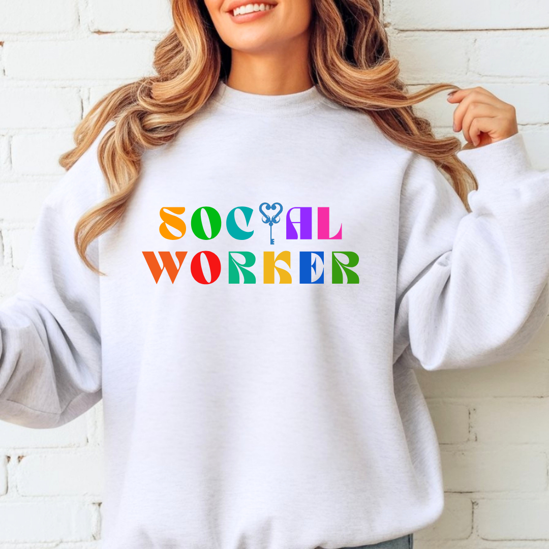 Social Worker Shirt | Multicolor Social Work Tee | Social Worker Gift