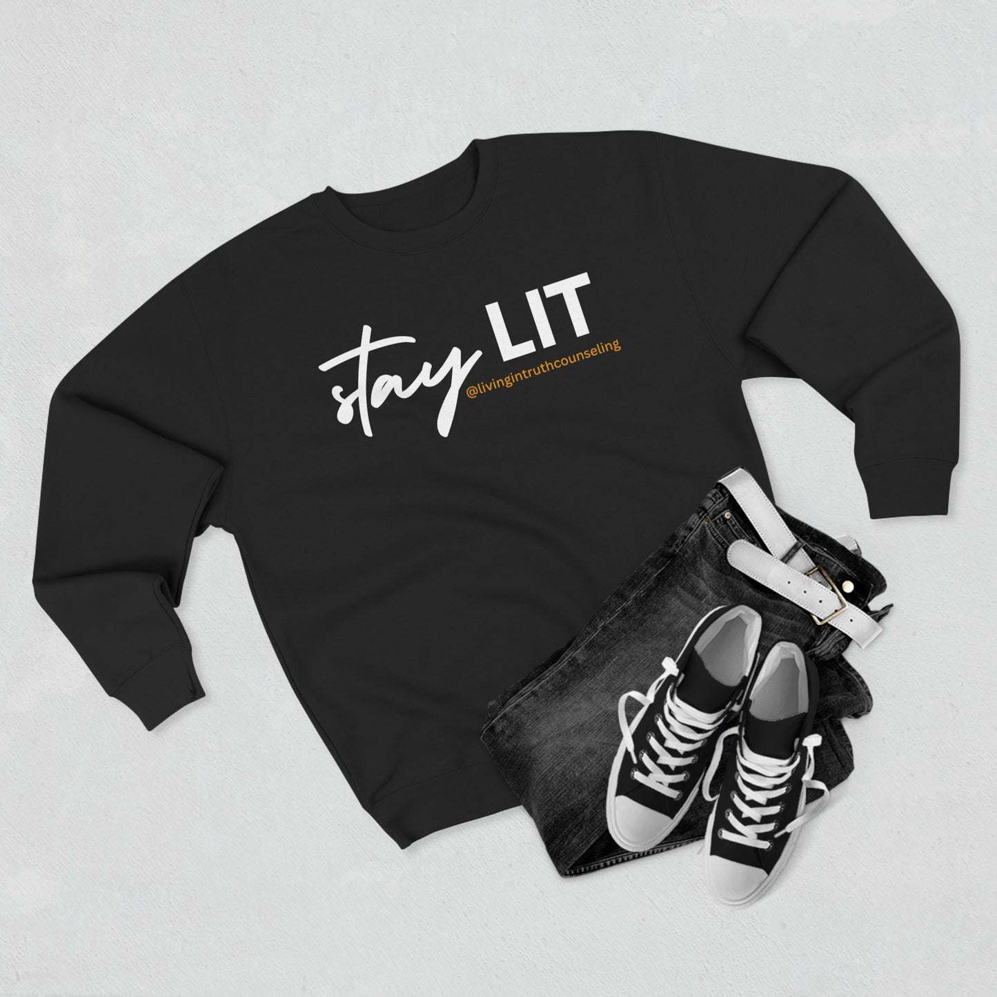 STAY LIT Unisex Crewneck Sweatshirt