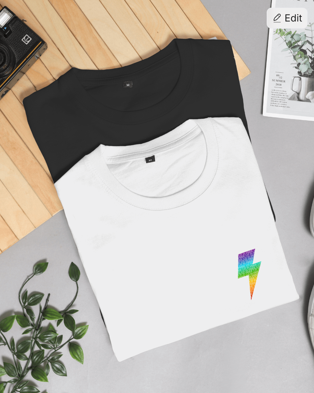 LIT IS PRIDE Lightning Bolt Tee
