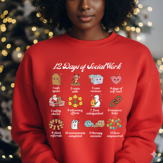 12 Days of Social Work Christmas Sweatshirt